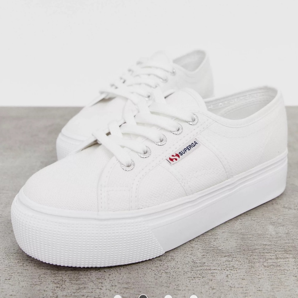 Superga 2790 white flatform 4cm sneakers